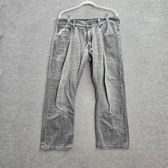Levi's 514 Men Jeans 34x30 Gray Denim Straight Fit Pockets Mid Rise (34x25) - Picture 1 of 14